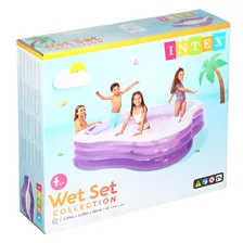 INTEX Бассейн с надувным дном, 229х229х56см, Цвета лета, от 6 лет, 57495NP