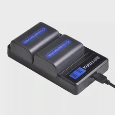 2 шт. Аккумулятор NP-FM50 FM50 + ЖК-дисплей с двумя USB-зарядными устройствами для Sony NP-FM51 NP-FM30 NP-FM55H DCR-PC101 A100 серии DSLR-A100 Sony M Type