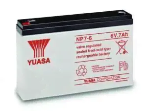 Аккумулятор 6В 7А.ч YUASA NP 7-6 YUASA NP 7-6-0
